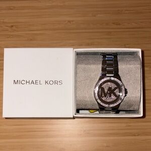 Michael Kors Lennox Pavé Silver-Tone Watch